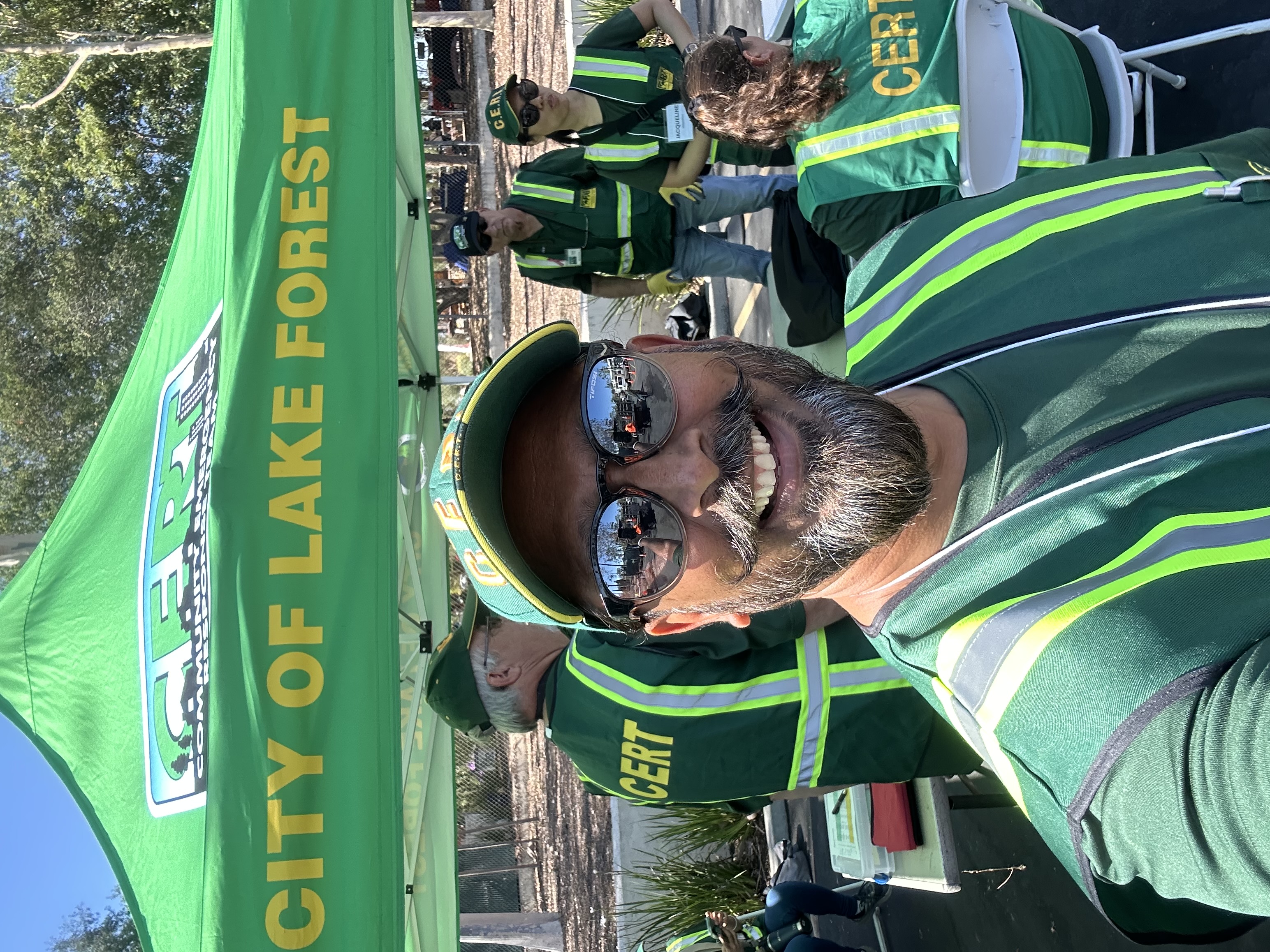 Anil Patel volunteering with the City of Lake Forest CERT team